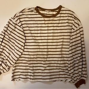 Oversized striped tee